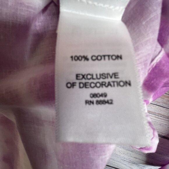 Catherines Blouse Size 2X Petite Purple Pink Soutache Trim Tunic Tie Dye BOHO - Picture 13 of 16